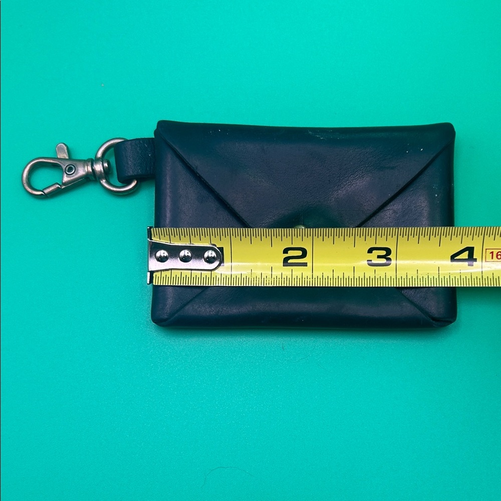 Black Custom Made Leather Card Wallets Set/3 - Picture 5 of 13